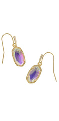 Kendra Scott Lee Gold Drop Earrings in Dichroic Glass