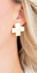 Square Cross Studs