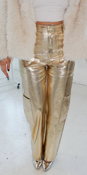 Gorgeous in Gold Utility Pants