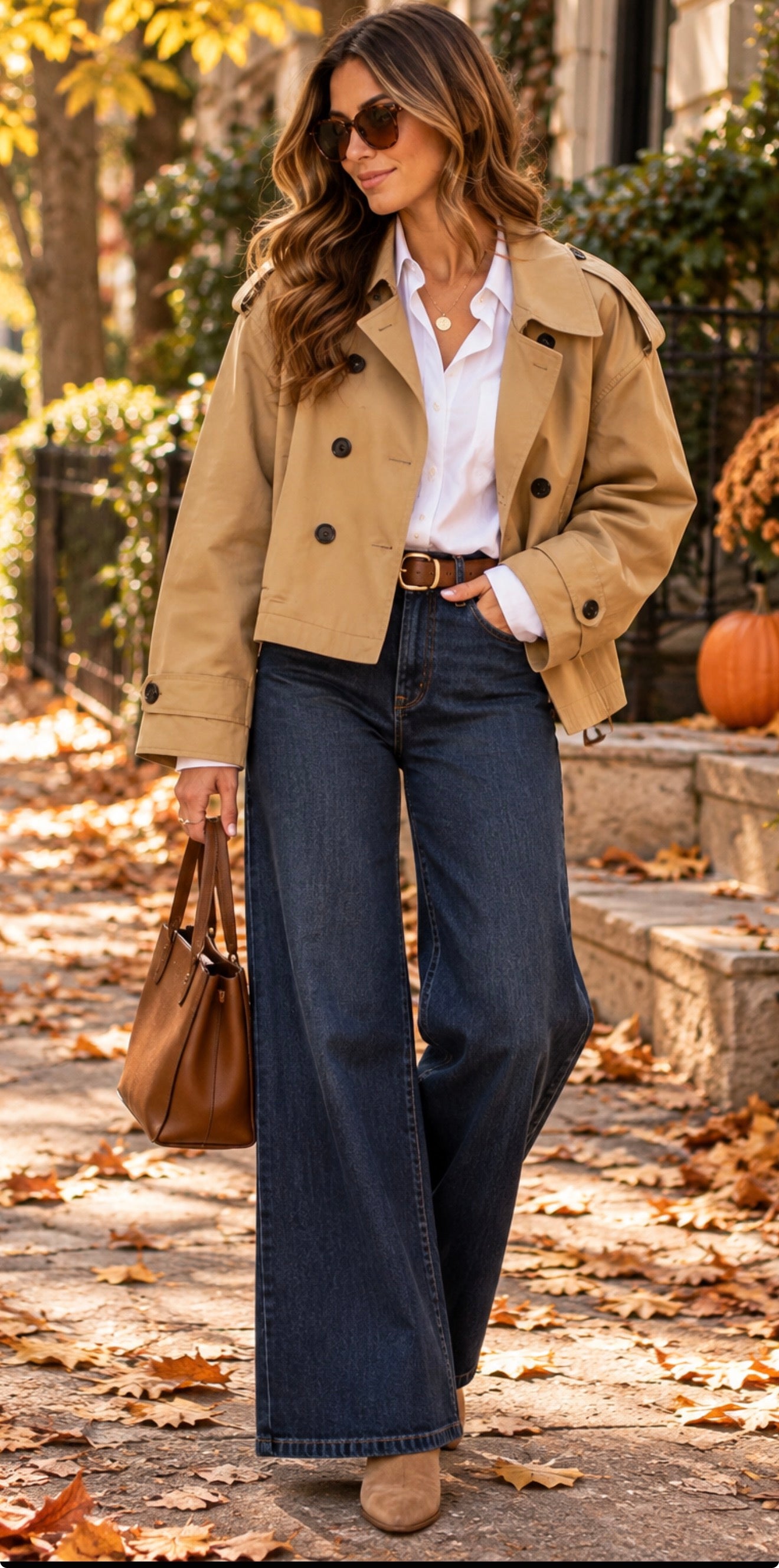 Cropped Trench Coat