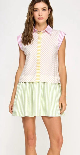 Gabrielle Striped Dress