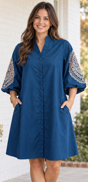 Trellis in Teal Dress