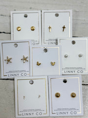 Screw Back Stud Earrings - Multiple Styles