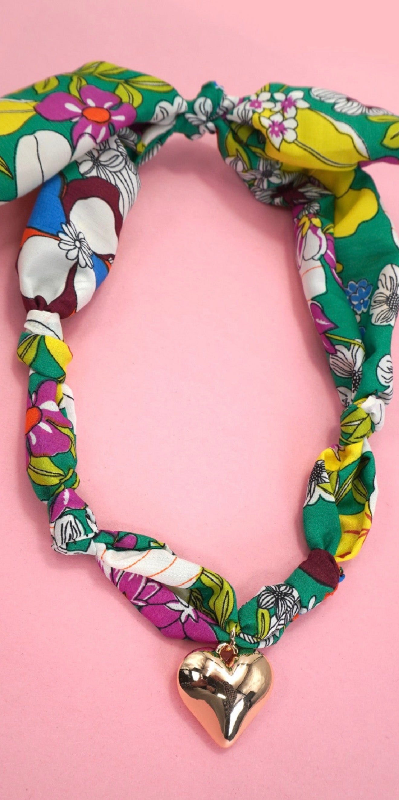 Flora Heart Scarf Necklace