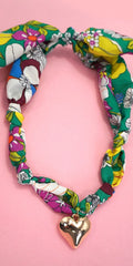 Flora Heart Scarf Necklace