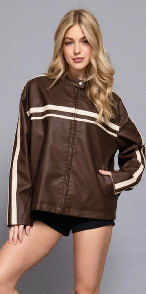 Duke Faux Leather Jacket