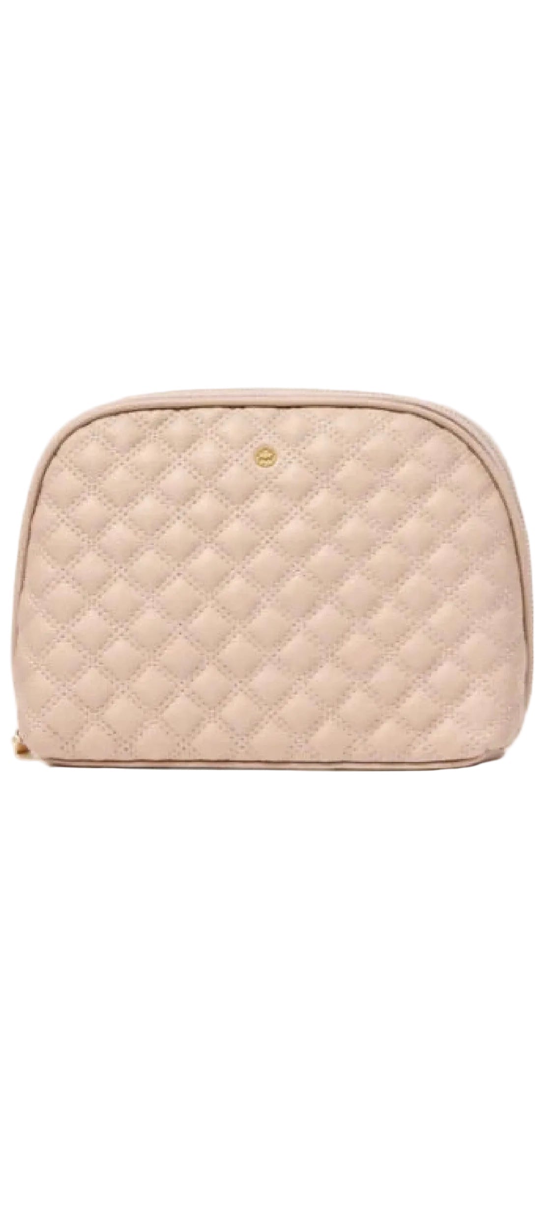 Large Quilted Essential Pouch in Tan