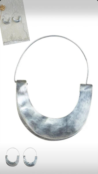 Yucca Earring - Crescent, Silver