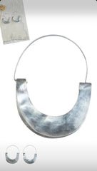 Yucca Earring - Crescent, Silver