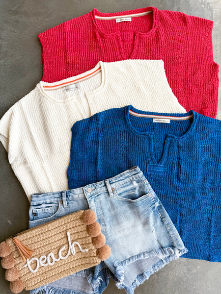 Patch Sleeveless Sweater - 3 Colors