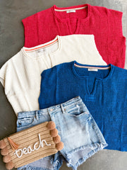 Patch Sleeveless Sweater - 3 Colors