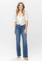 Judy Blue Tummy Control Release Hem Jeans