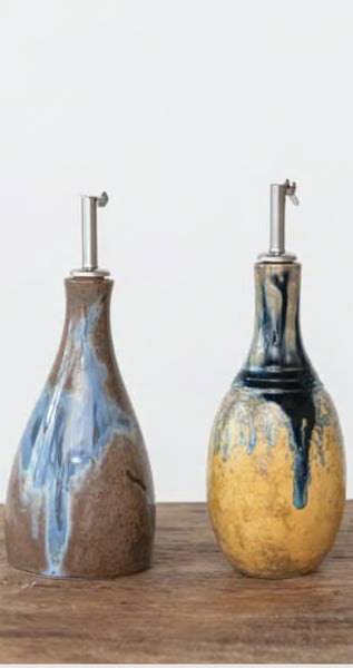 Italian Stoneware Oil Cruets - 3 Styles
