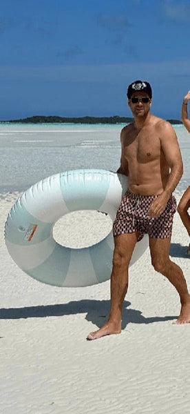 FUNBOY Blue Vintage Stripe Tube Float