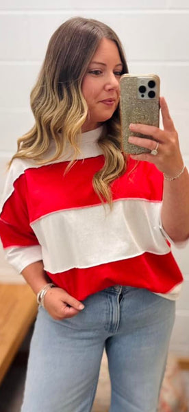 Polly Color Blocked T-Shirt Top