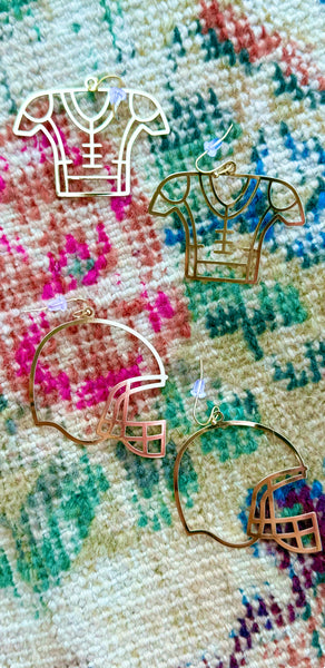 Gold Game Day Silhouette Earrings - 2 Styles