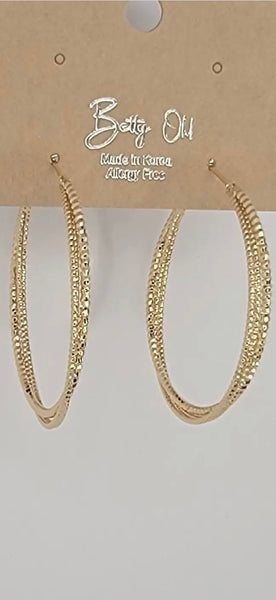Twisted Wire Hoop Earrings