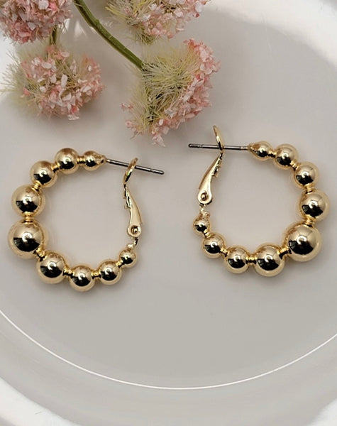 Ball Hoop Earrings