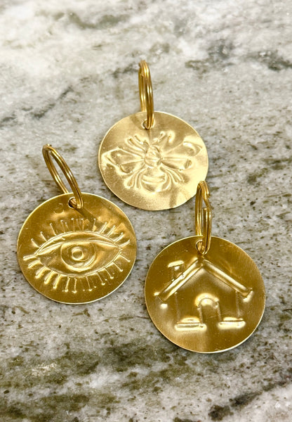 Pressed Brass Keychains - 3 Styles
