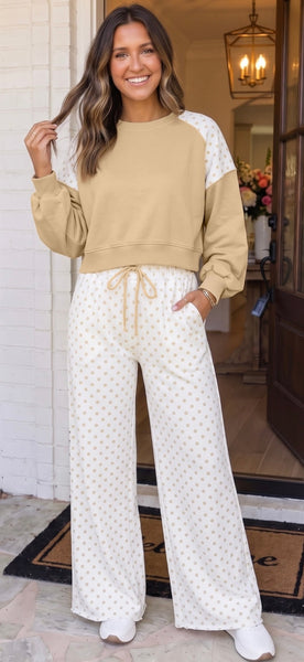 Deri Polka Dot Pants Set