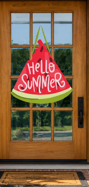 Hello Summer Watermelon Door Hanger