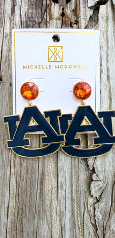 Michelle McDowell Auburn Logo Earrings