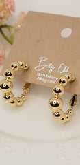 Boucles d'oreilles créoles à boule