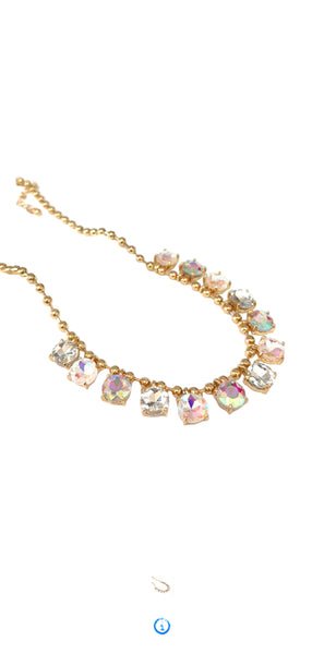 Crystal Glass Station Necklace