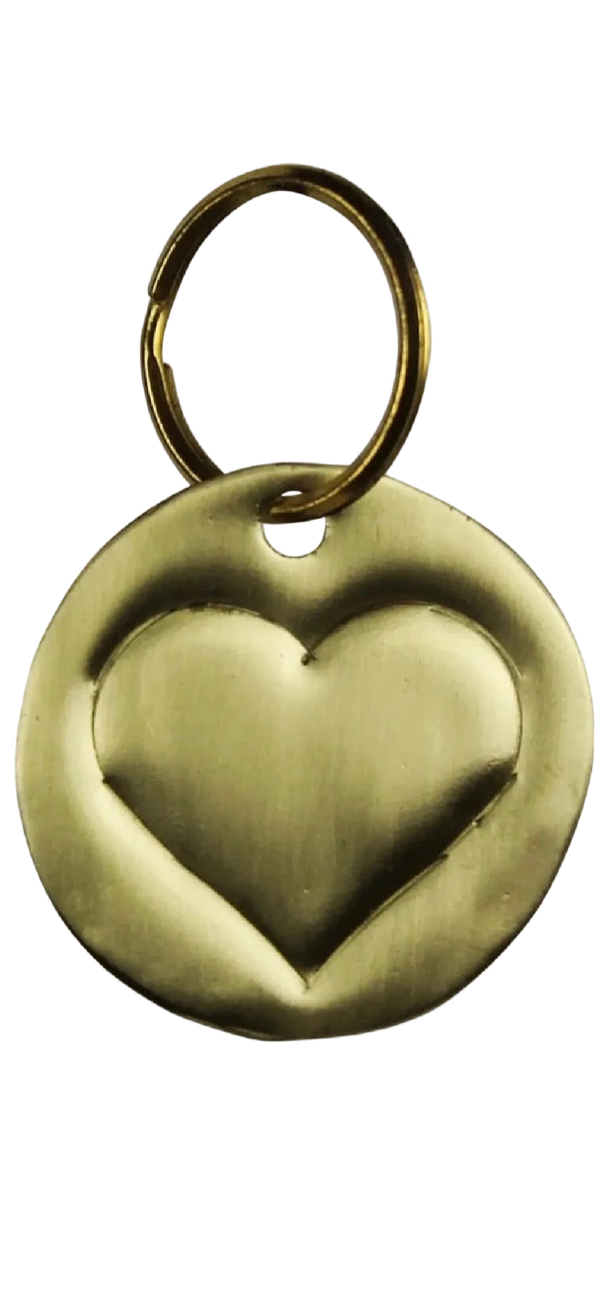 Pressed Brass Keychain - Heart