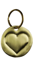 Pressed Brass Keychain - Heart