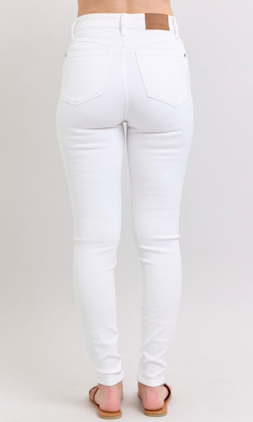 Judy Blue High Waisted Skinny White Jeans