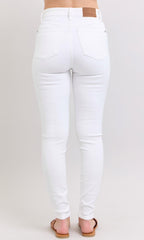 Judy Blue High Waisted Skinny White Jeans