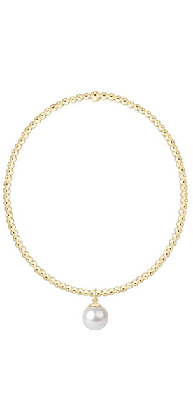 enewton classic gold 2mm bracelet - classic pearl 8mm charm