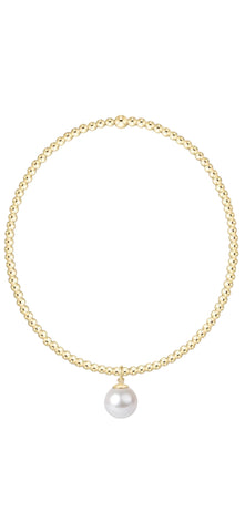 enewton classic gold 2mm bracelet - classic pearl 8mm charm