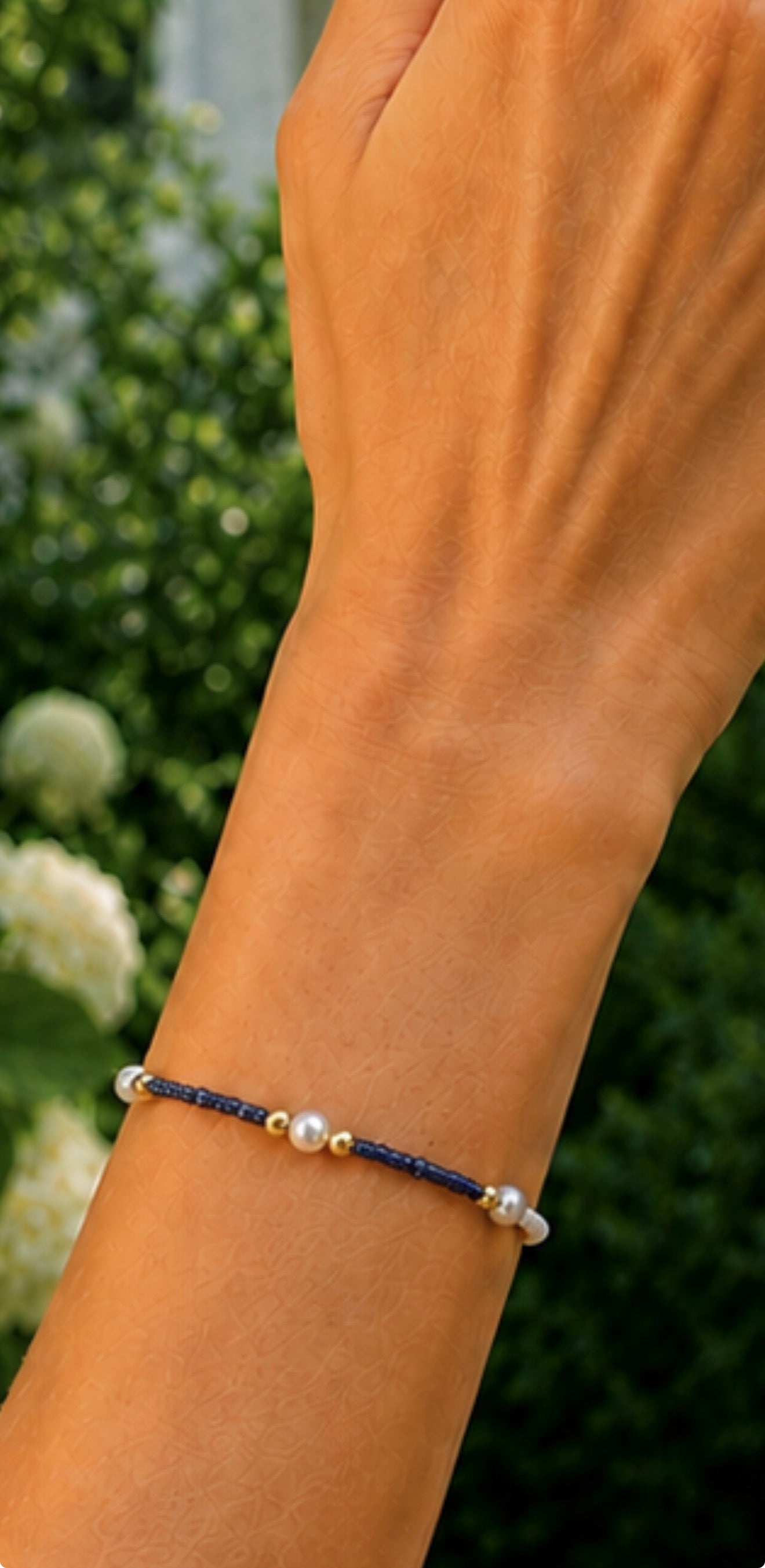 enewton gameday hope purpose pearl bracelet - navy