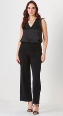Charlie Paige  Wide Leg Ponte Pant, Black