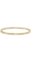 Bracelets extensibles en perles avec pierres décoratives – 5 couleurs