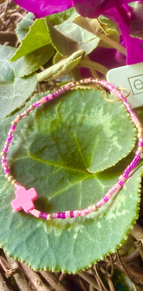 enewton 5.5" egirl Hope Unwritten Signature Cross Bracelet - Back To The Fuchsia