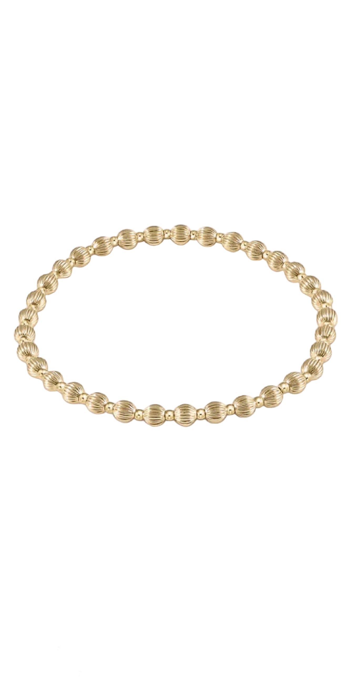 enewton Dignity Grateful Pattern 4mm Bead Bracelet - Gold