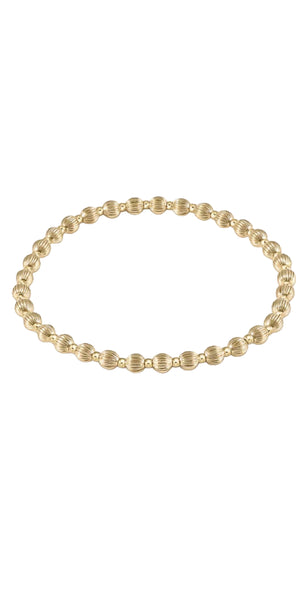 enewton Dignity Grateful Pattern 4mm Bead Bracelet - Gold
