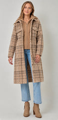 Twofer Hoodie Plaid Jacket