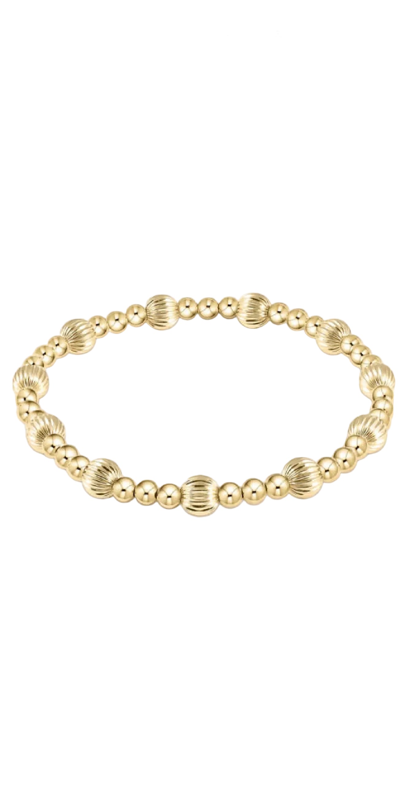 enewton Dignity Sincerity Pattern Gold Bead Bracelet-6mm