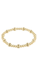 enewton Dignity Sincerity Pattern Gold Bead Bracelet-6mm