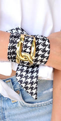Serefina Scarf Bracelet - Houndstooth