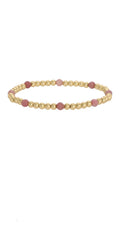 Bracelets extensibles en perles avec pierres décoratives – 5 couleurs