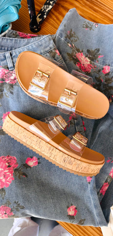 Pamela Clear Platform Sandal