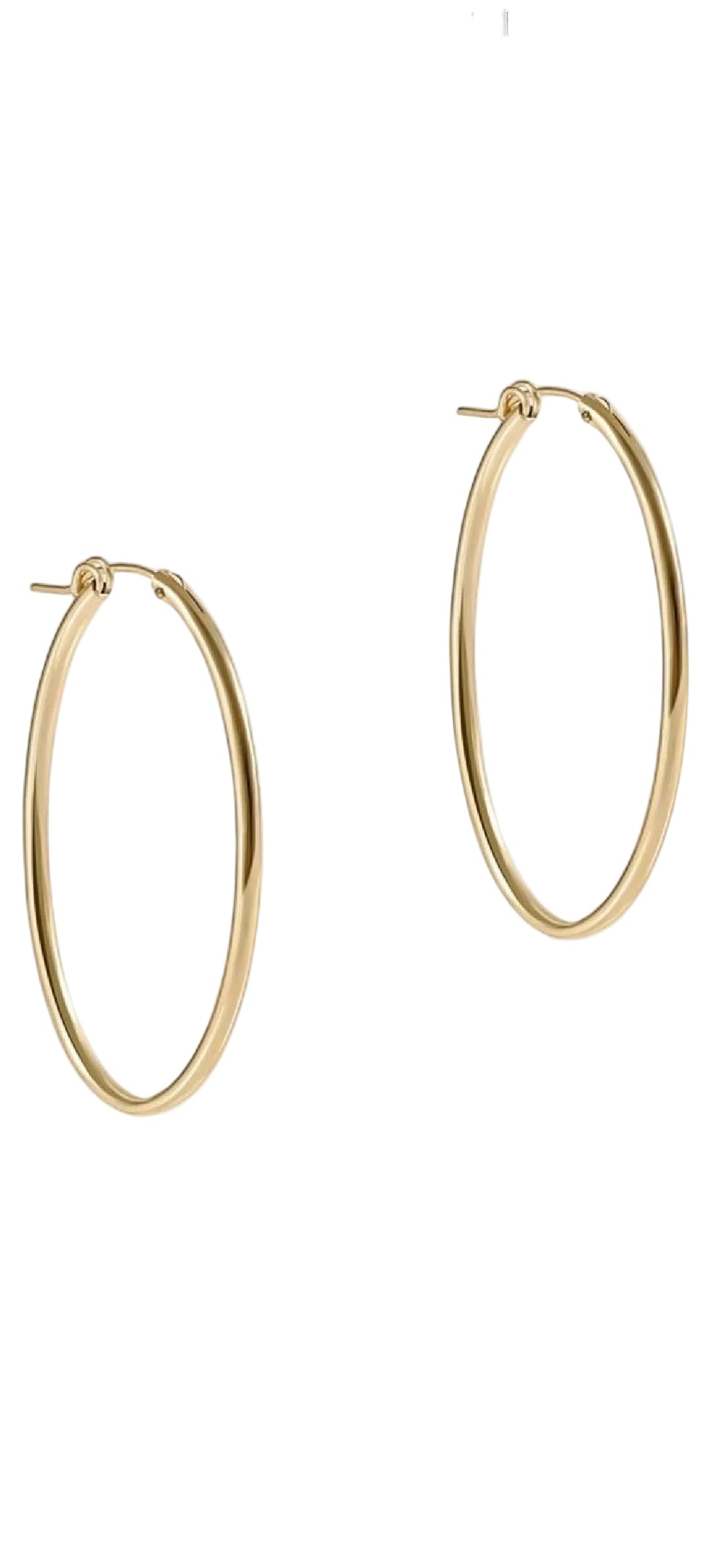 Enewton Oval Gold 2" Hoop - Smooth