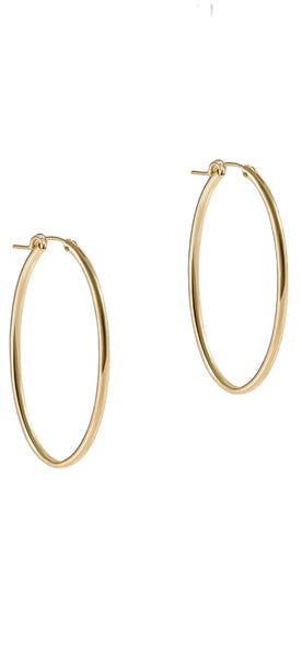 Enewton Oval Gold 2" Hoop - Smooth