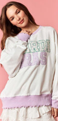 Mardi Gras Patchwork Sweatshirt