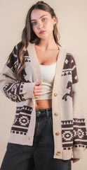 Oversized Western Cardigan